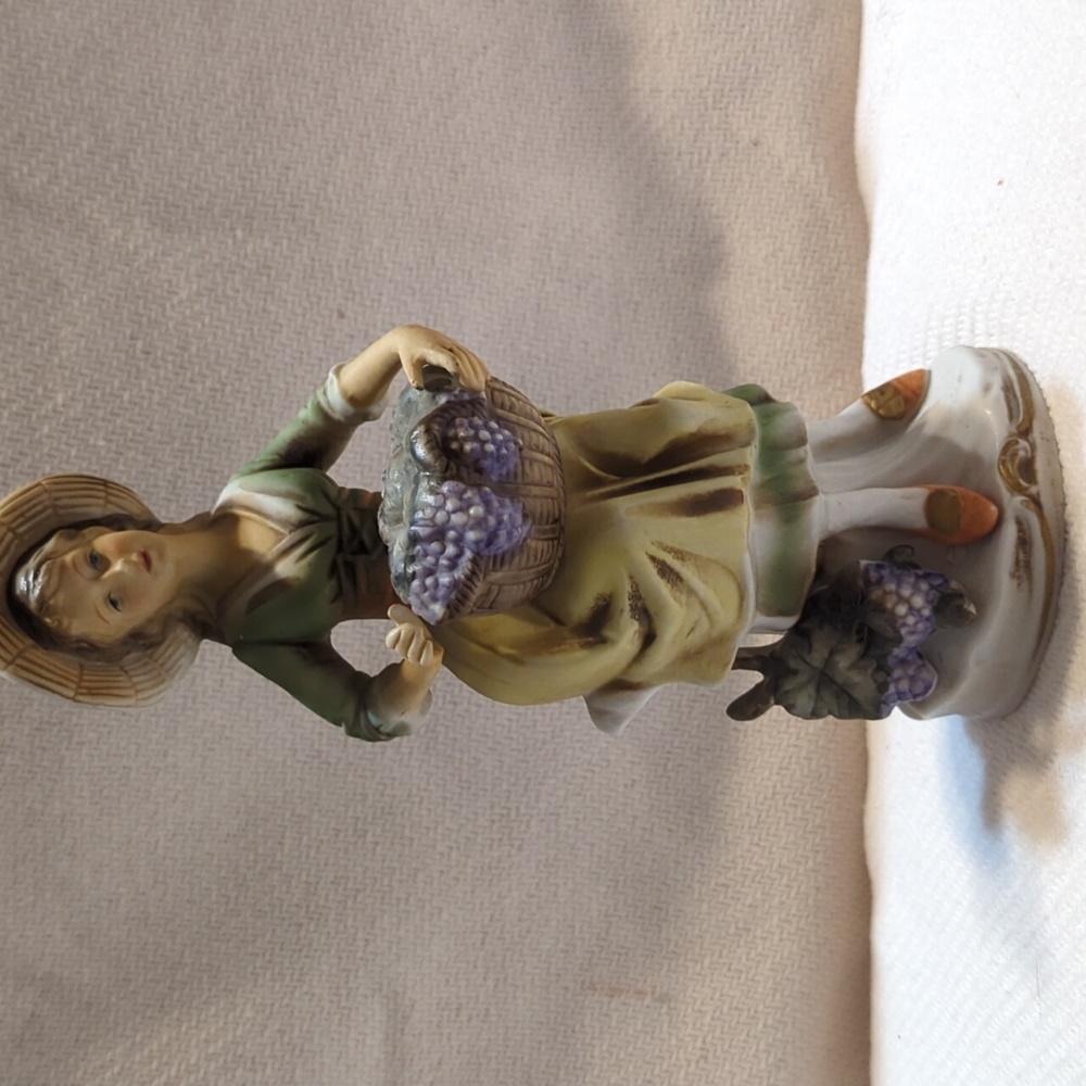 Vintage Homco Lady with Grapes figurine